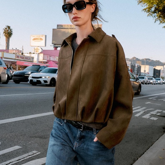 Zara Jackets & Blazers - Zara Brown Bomber Jacket